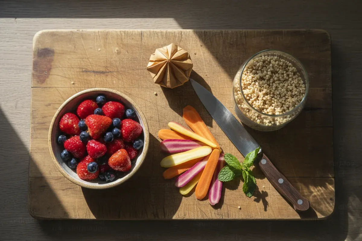 Prep day: preparing ingredients on Sunday for a healthy week